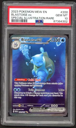 Pokemon Card - PSA 10 Blastoise Ex 200/165 - 151 SIR - GEM MT - PSA10 - Image 1