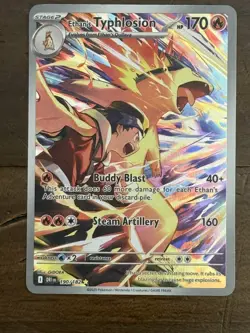 Pokemon TCG Ethan's Typhlosion Destined Rivals Illustration Rare Card 190/182 - Image 1