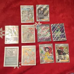 Pokemon TCG 8-Card Holo Full Art Lot Zeraora VSTAR, Sylveon V, Roxanne - Image 1