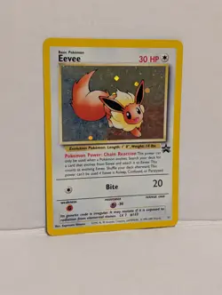 2000 Pokemon Eevee Black Star Promo Holo Vintage Card - Image 1