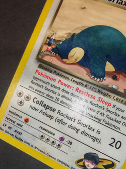 Rocket's Snorlax Holo Gym Heroes 33/132 - Pokemon Card ENG 2000 - Image 4
