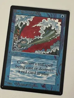 Magic the Gathering MTG Beta Blue Elemental Blast NM- (Beta Bob) - Image 1
