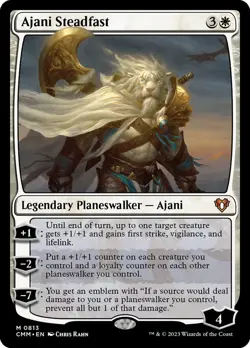 MTG Magic the Gathering Ajani Steadfast (813/1173) Commander Masters LP - Image 1