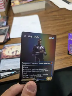 MTG Marvel Super Heroes KING T'CHALLA Borderless Foil Mythic #373 - Image 1