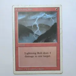 MTG Lightning Bolt (3ED) Revised Edition Regular Common - Image 1