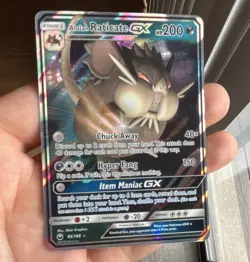 Pokemon TCG Alolan Raticate GX Holo Ultra Rare Celestial Storm 85/168 EN - Image 1