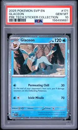 2025 POKEMON SVP EN-SV BLACK STAR PROMO #171 GLACEON PSA 10 - Image 1