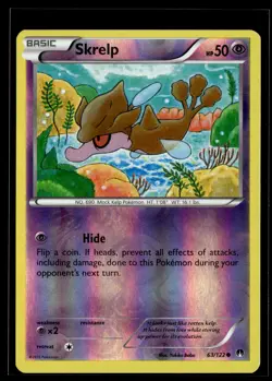 Skrelp 63/122 BREAKpoint Reverse Holo Common Pokemon - Image 1