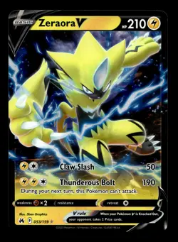 Zeraora V 053/159 Crown Zenith Holofoil Ultra Rare Pokemon TCG - Image 1