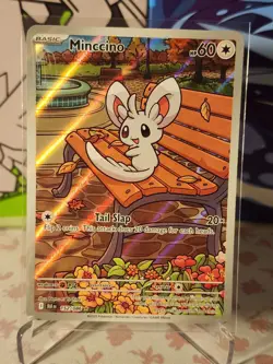 Pokemon TCG Minccino 152/086 Illustration Rare - S&V Black Bolt - MINT! - Image 1