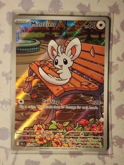 Pokemon TCG Minccino 152/086 Illustration Rare - S&V Black Bolt - MINT! - Image 3
