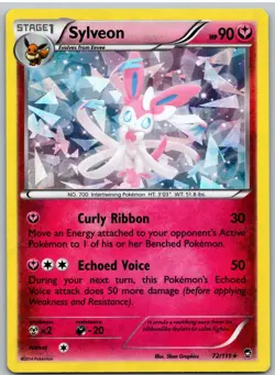 Sylveon Cracked Ice 72/111 Rare Furious Fists Pokemon - Image 1