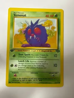 Venonat 63/64 Common Jungle Pokemon 1st Edition Lightly Played - Image 1