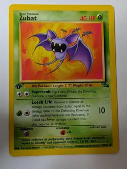Zubat 57/62 Common Fossil Pokemon 1st Edition Near Mint - Image 1