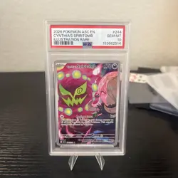 2026 POKEMON ASCENDED HEROES ILLUSTRATION RARE #244 CYNTHIA'S SPIRITOMB PSA 10 - Image 1
