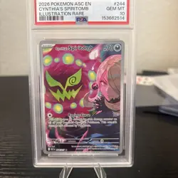 2026 POKEMON ASCENDED HEROES ILLUSTRATION RARE #244 CYNTHIA'S SPIRITOMB PSA 10 - Image 3