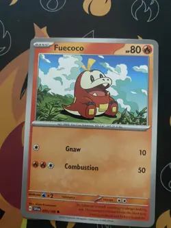 Pokemon Card 036/198 Fuecoco - Scarlet & Violet - Regular - Common - NM - Image 1