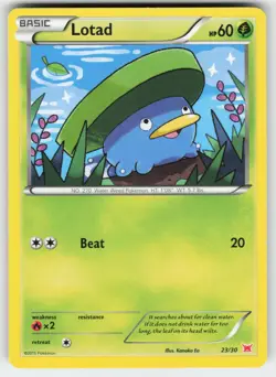 Lotad 23/30 XY Trainer Kit Latias Pokemon Lightly Played - Image 1