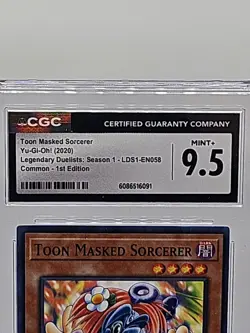 Konami Yu-Gi-Oh! Toon Masked Sorcerer LDS1-EN058 CGC 9.5 1st Edition Common - Image 4