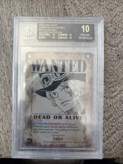 2025 One Piece Carrying/His Will OP13120 Sabo Wanted Poster BGS 10 BLACK LABEL - Image 1