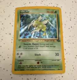 Pokemon Scyther 10/64 Jungle Unlimited Holo Rare Basic 70 HP Card - Image 1