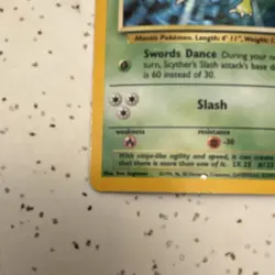 Pokemon Scyther 10/64 Jungle Unlimited Holo Rare Basic 70 HP Card - Image 2