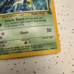 Pokemon Scyther 10/64 Jungle Unlimited Holo Rare Basic 70 HP Card - Image 3