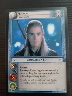 Decipher Legolas Greenleaf Companion The Lord of the Rings TCG Rare Card 1R50 - Image 1