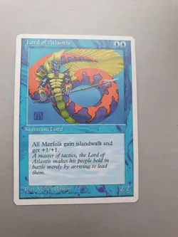 Lord of Atlantis , MTG 4th Ed. (1995). Rare Blue Creature NM - Image 1