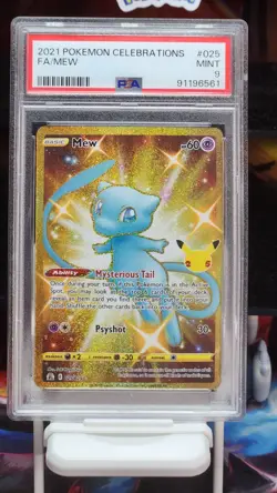 Pokemon Celebrations Shiny Mew Secret Rare Full Art Gold PSA 9 - Image 1