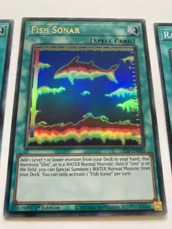 Yugioh Fish Sonar Ultra Rare And Other Cards Bundle Light Play Read Description - Image 2