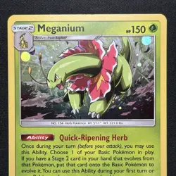 Pokemon Lost Thunder MEGANIUM #8 COSMOS HOLO Australia Exclusive Knockout Promo - Image 2