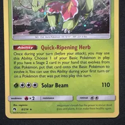 Pokemon Lost Thunder MEGANIUM #8 COSMOS HOLO Australia Exclusive Knockout Promo - Image 3