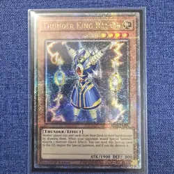 Yugioh Thunder King Rai-Oh RA03-EN206 ‐ Quarter Century Secret Rare - QCR - NM - Image 1