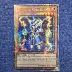 Yugioh Thunder King Rai-Oh RA03-EN206 ‐ Quarter Century Secret Rare - QCR - NM - Image 2