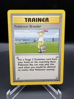 Pokemon Breeder 76/102 Base Set - Rare - Pokemon Card - LP - Image 1