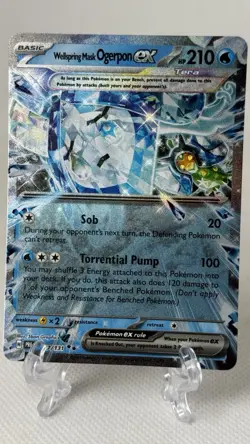 Wellspring Mask Ogerpon ex - 027/131 Holo Prismatic Evolutions Pokemon NM - Image 2