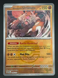 BLOODMOON URSALUNA (POKE BALL PATTERN) 054/131 PRISMATIC EVOLUTIONS POKEMON NM/M - Image 1