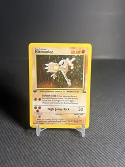 Pokemon TCG Hitmonlee 7/62 1st Edition Fossil Holo MP - Image 1
