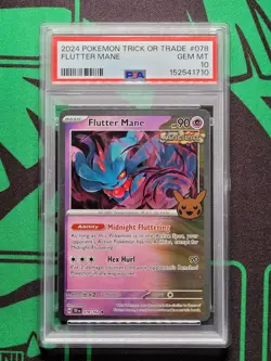 2024 POKEMON TRICK OR TRADE #078 FLUTTER MANE PSA 10 - Image 3