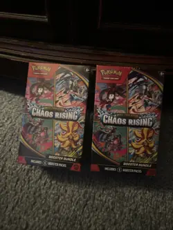 2 NEW SEALED Pokemon TCG Mega Evolution Chaos Rising Booster Bundle - Image 1