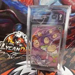 Pokemon Exeggcute 192/191 Sv08 Surging Sparks IR Holo TAG 9 Graded 2024 - Image 1
