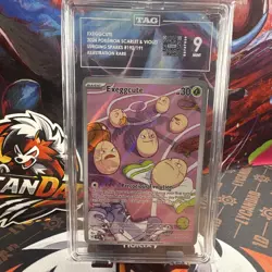 Pokemon Exeggcute 192/191 Sv08 Surging Sparks IR Holo TAG 9 Graded 2024 - Image 2