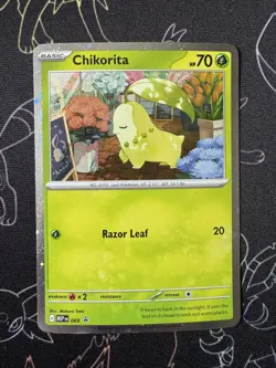 Pokemon TCG - Mega Evolution - Chikorita - MEP 069 - Black Star Promo - Cosmos - Image 1