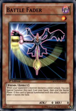 Battle Fader - 1st Edition SDGU-EN022 - LP - YuGiOh - Image 1