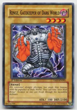 Renge, Gatekeeper of Dark World TAEV-EN003 Tactical Evolution Yu-Gi-Oh NM - Image 1