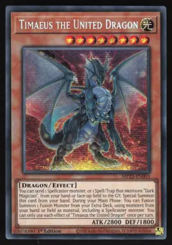 Timaeus the United Dragon - MP23-EN003 - Prismatic Secret Rare - Yugioh - Image 1