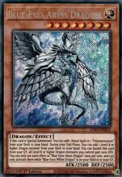 Yugioh! LP Blue-Eyes Abyss Dragon - LDS2-EN015 - Secret Rare - 1st Edition Light - Image 1