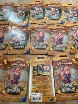Disney Lorcana Wilds Unknown Sleeved Booster Packs x15 New Sealed justpurchased - Image 2