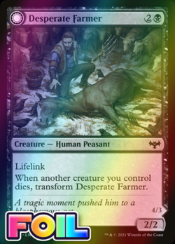 x1 Desperate Farmer // Depraved Harvester VOW MTG 104/277 FOIL COMMON M/NM 1x - Image 1